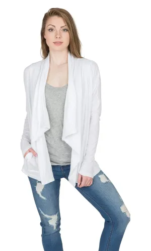 Velvet by Graham & Spencer Emanuela Cotton Slub Open Drape Cardigan