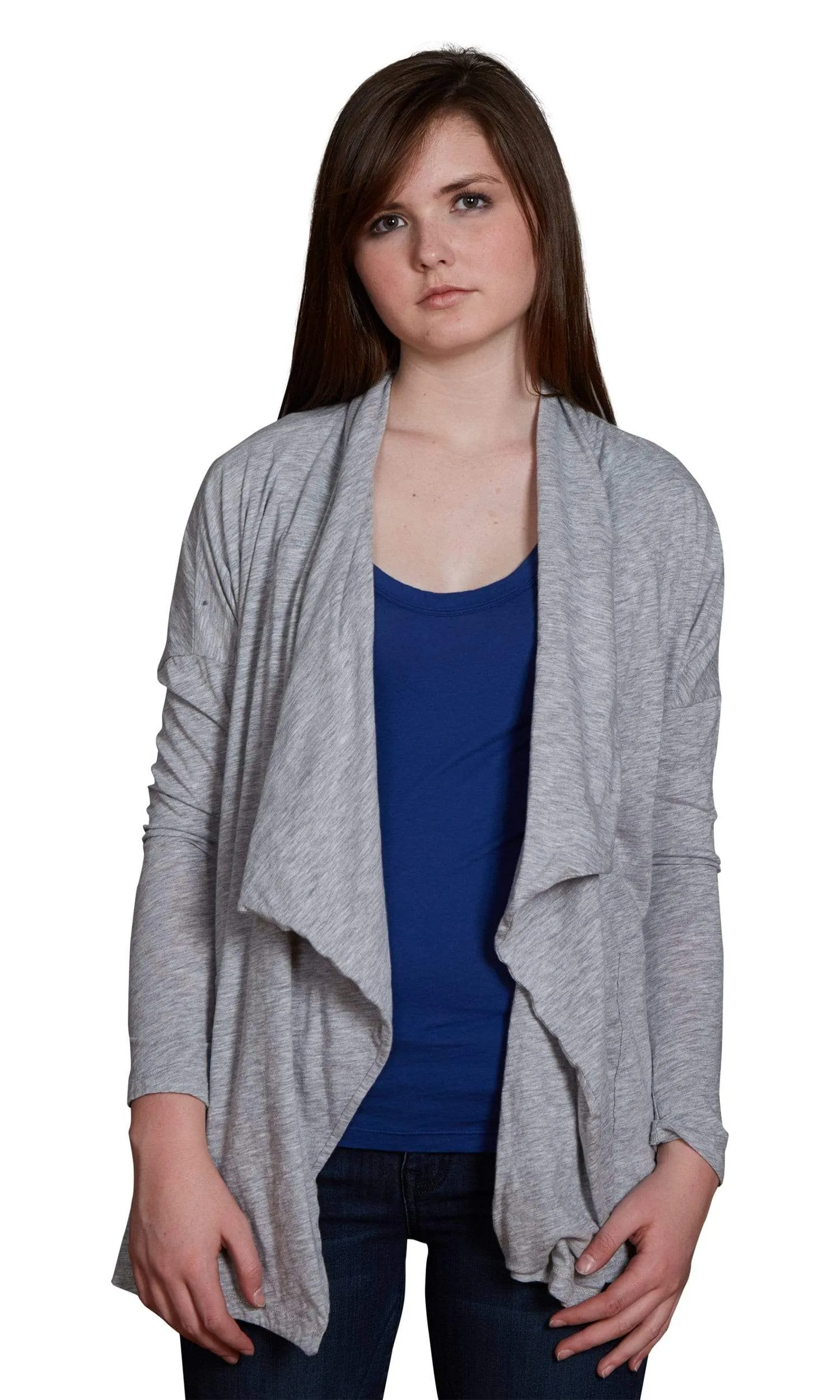 Velvet by Graham & Spencer Emanuela Cotton Slub Open Drape Cardigan
