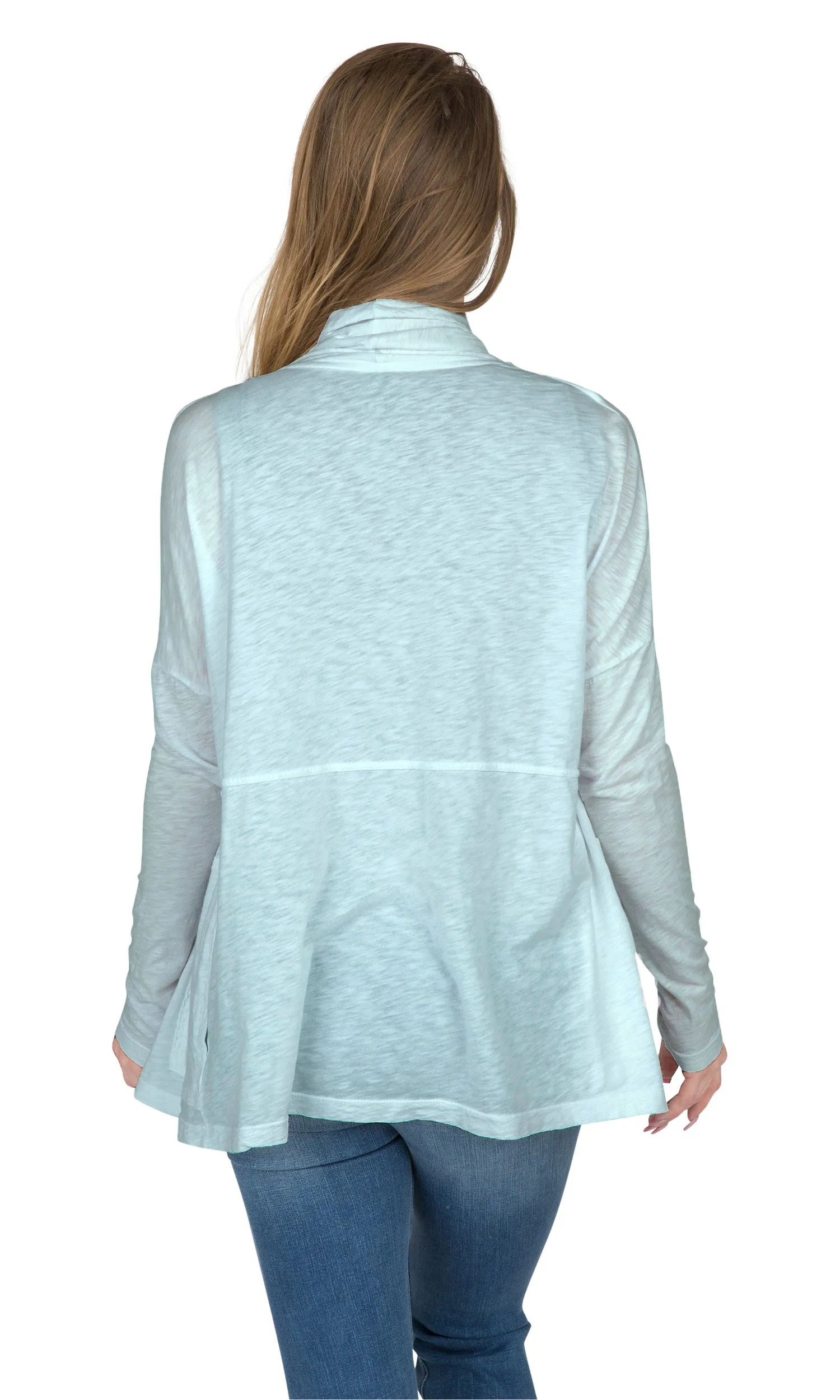 Velvet by Graham & Spencer Emanuela Cotton Slub Open Drape Cardigan